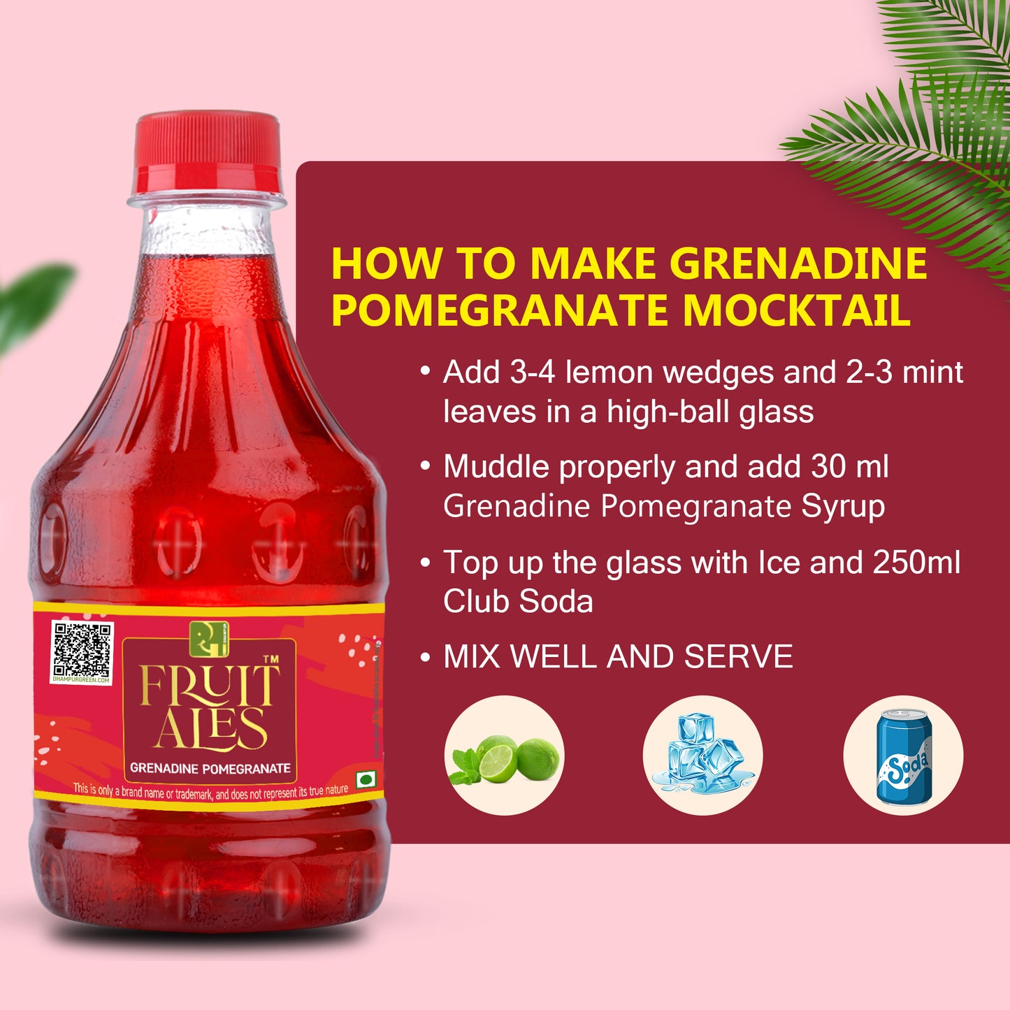 
                  
                    Grenadine Pomegranate Mocktail Bar Syrup 300ml
                  
                