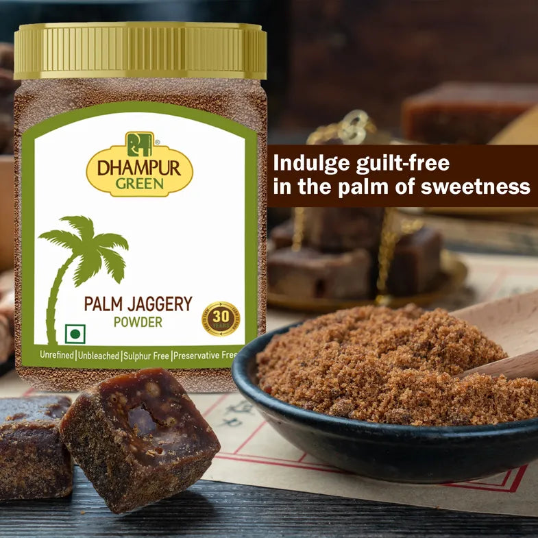 coconut palm jaggery Dhampur Green Spice-Infused Jaggery Treasures Combo