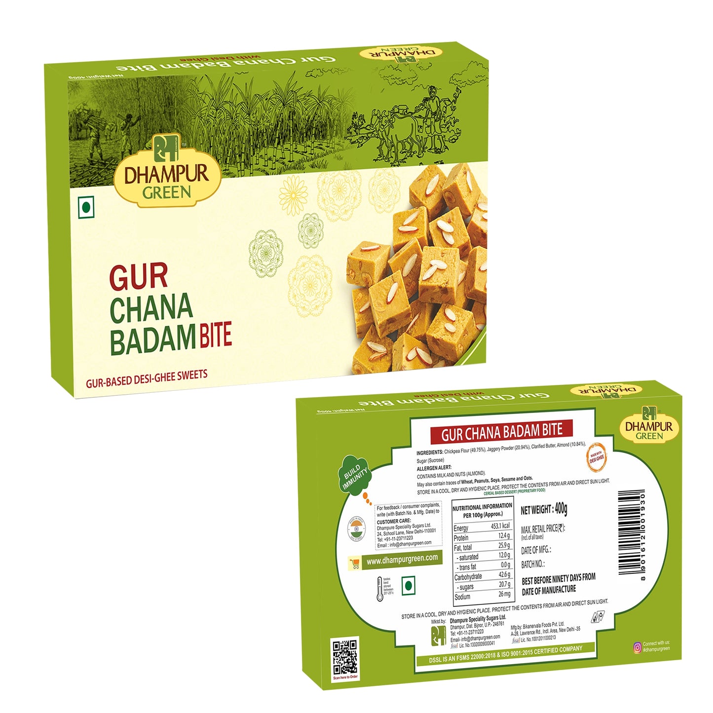 Jaggery Sweets Gift Combo – Free Desi Khand - Dhampur Green