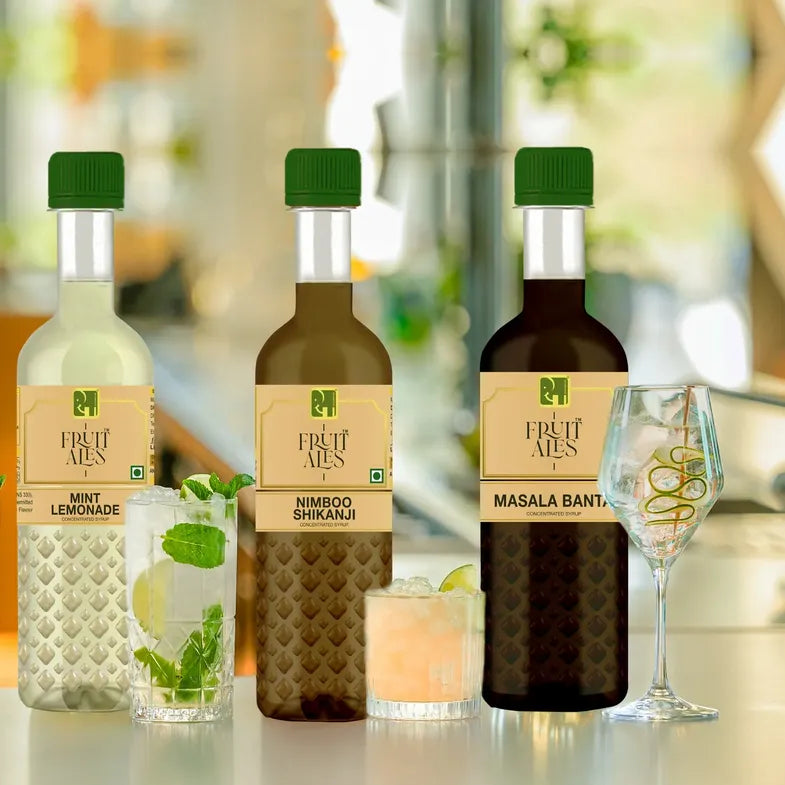 Mocktail Combo – Fruitales Nimboo Shikanji, Mint Lemonade & Masala