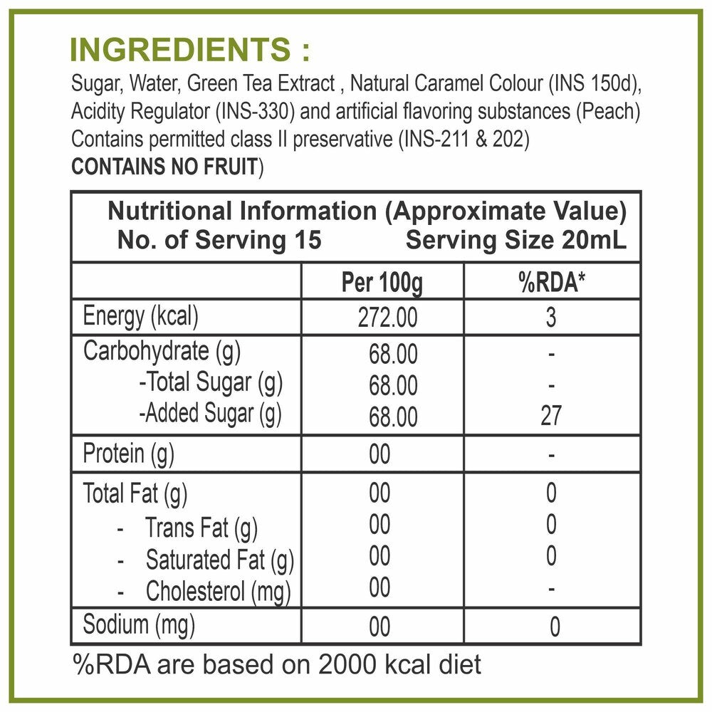 
                  
                    Fruitales Peach Ice Tea Mocktail Syrup 300ml
                  
                