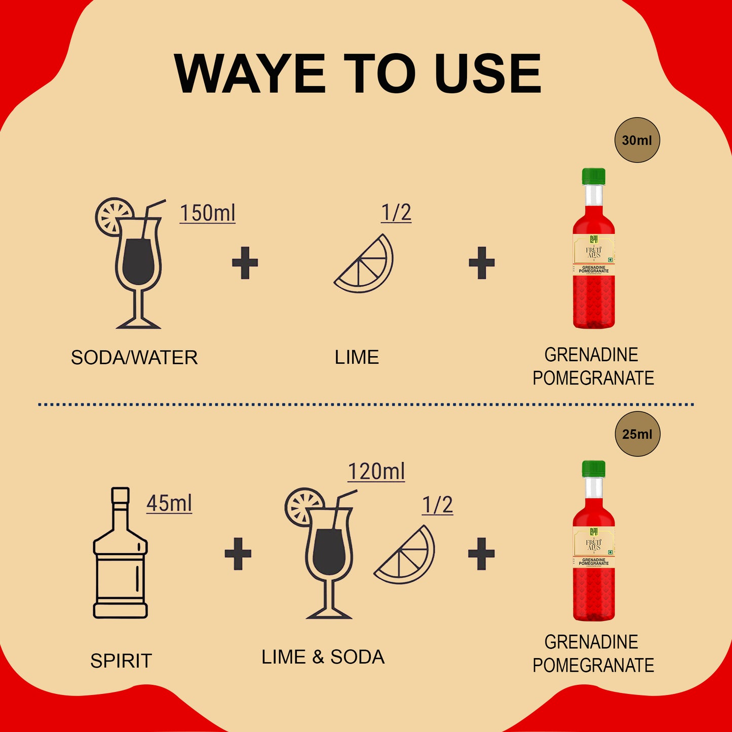 
                  
                    Grenadine Pomegranate Mocktail Cocktail Vodka, Rum, Gin Bar Mixer (3x300ml)
                  
                