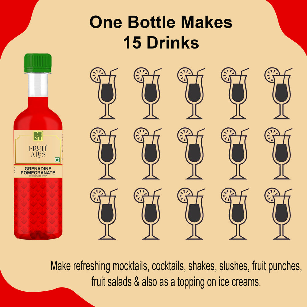 
                  
                    Grenadine Pomegranate Mocktail Cocktail Vodka, Rum, Gin Bar Mixer (3x300ml)
                  
                