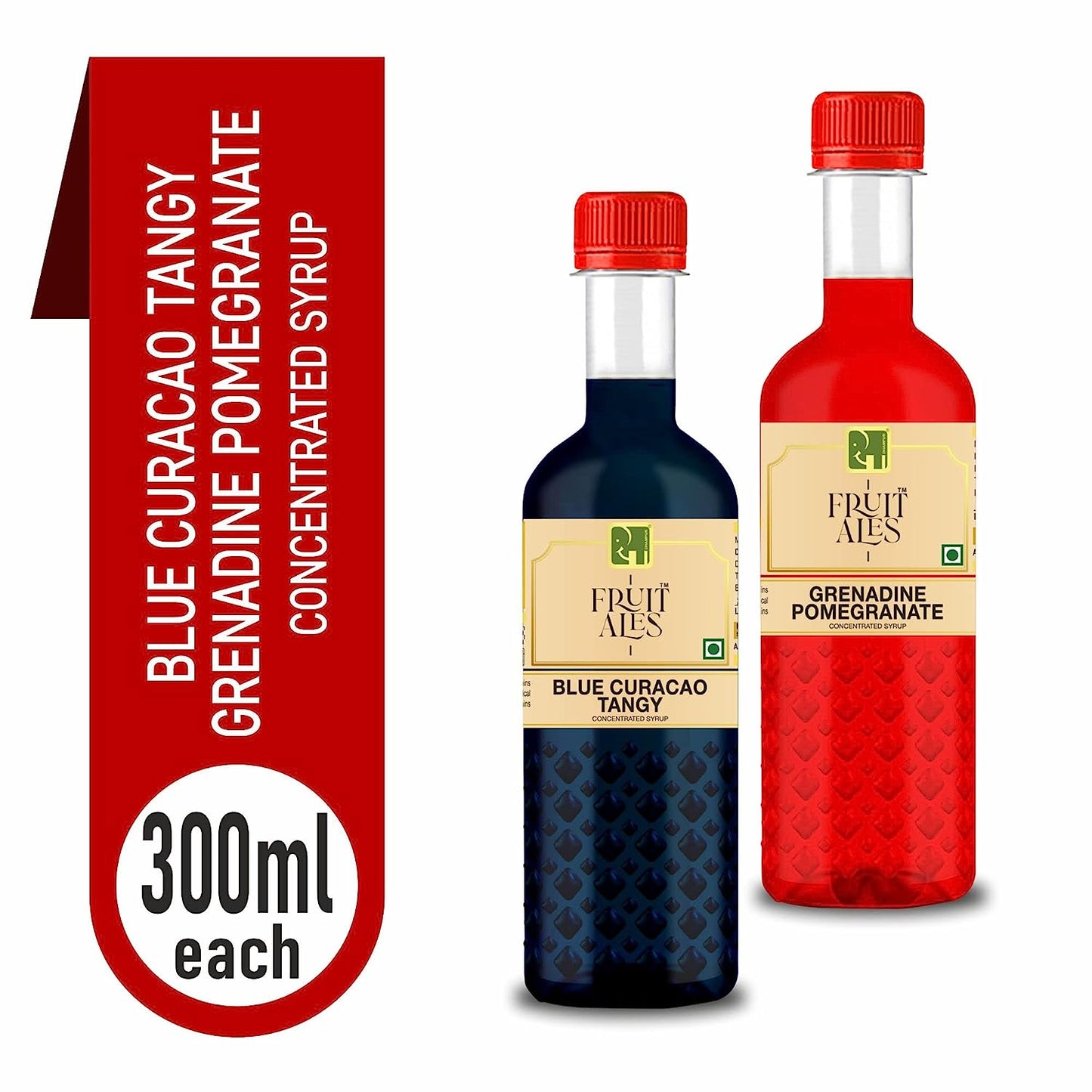 
                  
                    Mocktail Syrup Mixer - Blue Curacao & Grenadine Flavouring Syrup - (2x300ml)
                  
                