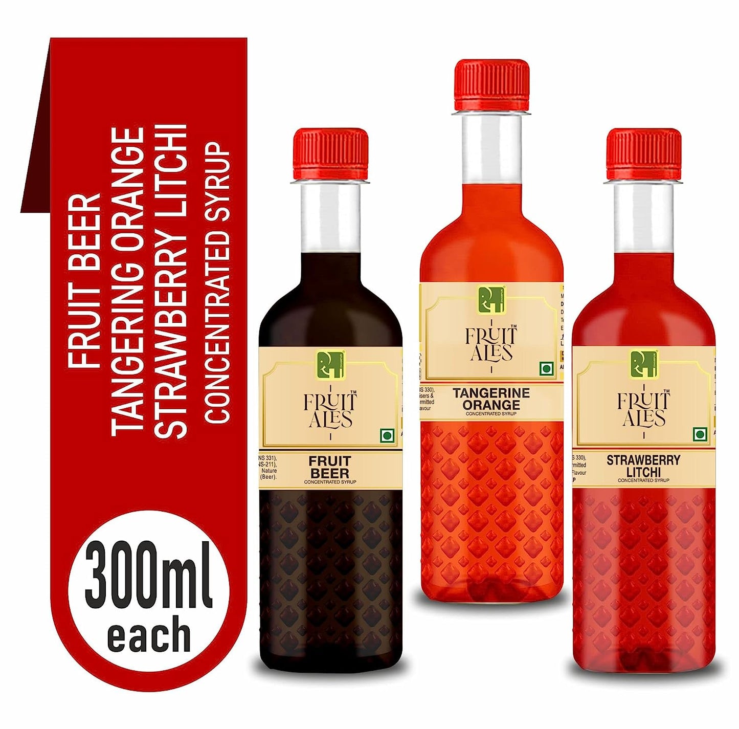 
                  
                    Mocktail Syrup Mixer Combo - Fruit Beer, Tangerine Orange & Strawberry Litchi Syrup - (3x300ml)
                  
                