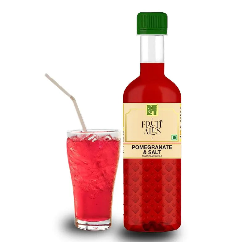 Mocktail Syrups Combo - Pomegranate & Salt, Strawberry Litchi and Vanilla Syrup- (3x300ml) - Dhampur Green