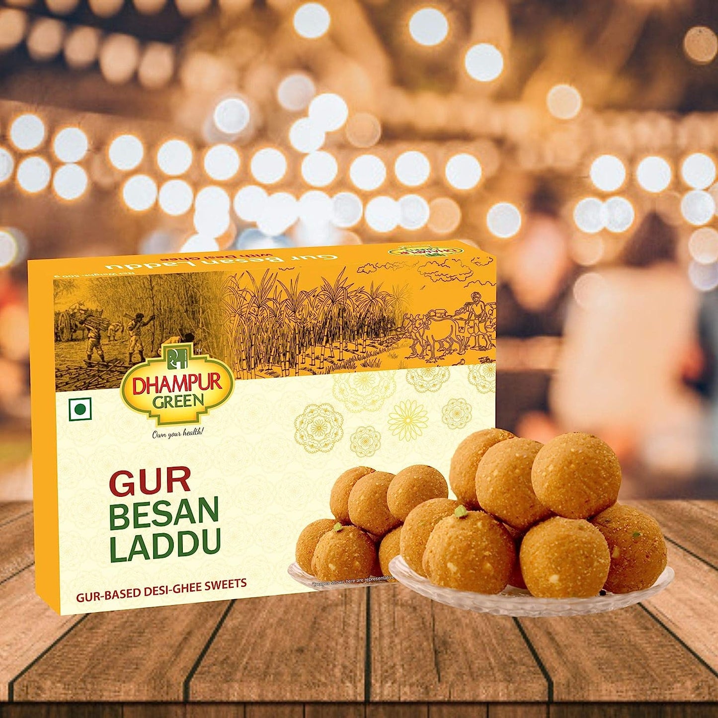 
                  
                    Diwali Celebrations Gift Box - Sweets Gur Panjiri Laddoo and Gur Besan Laddoo
                  
                