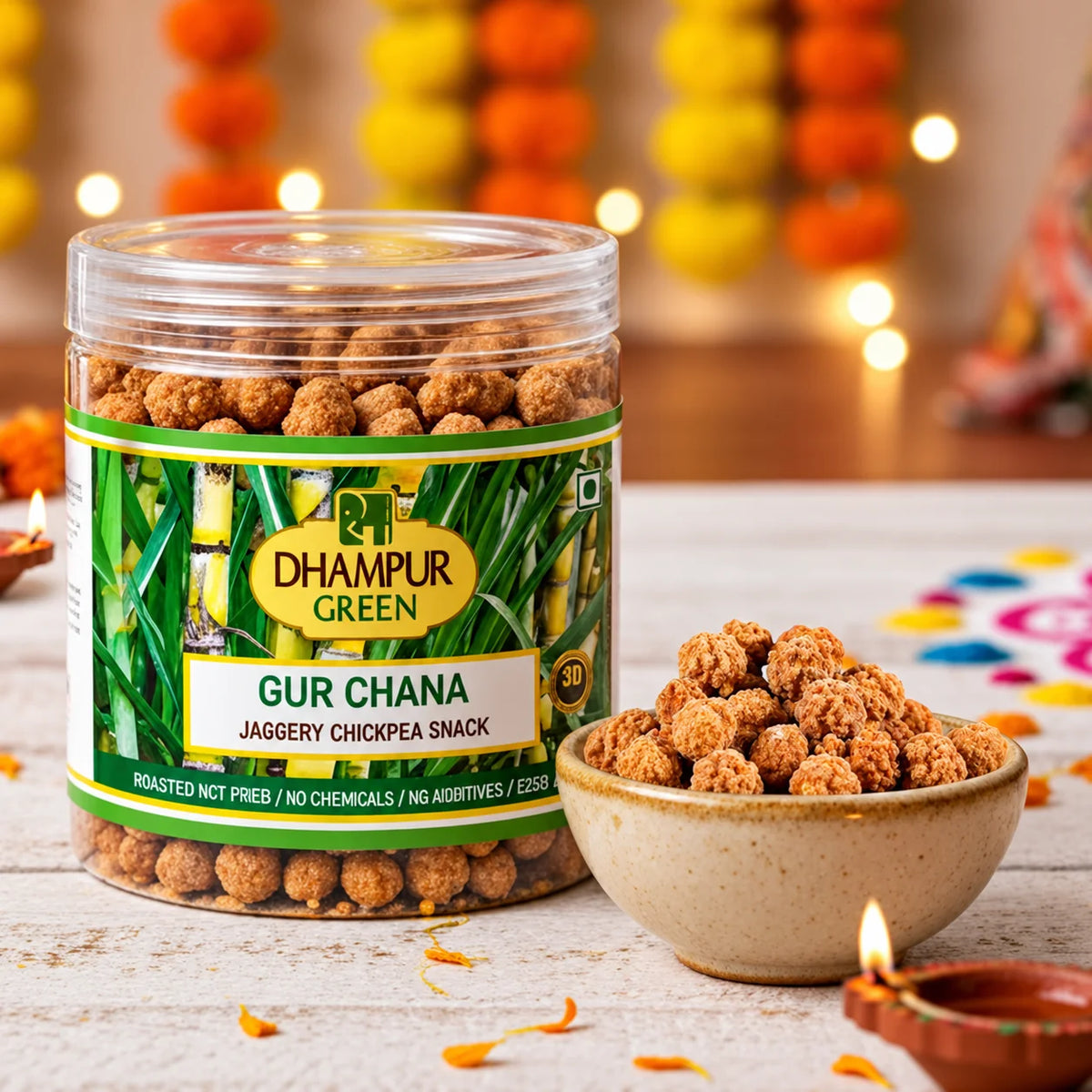 gur chana jaggery chickpea snack