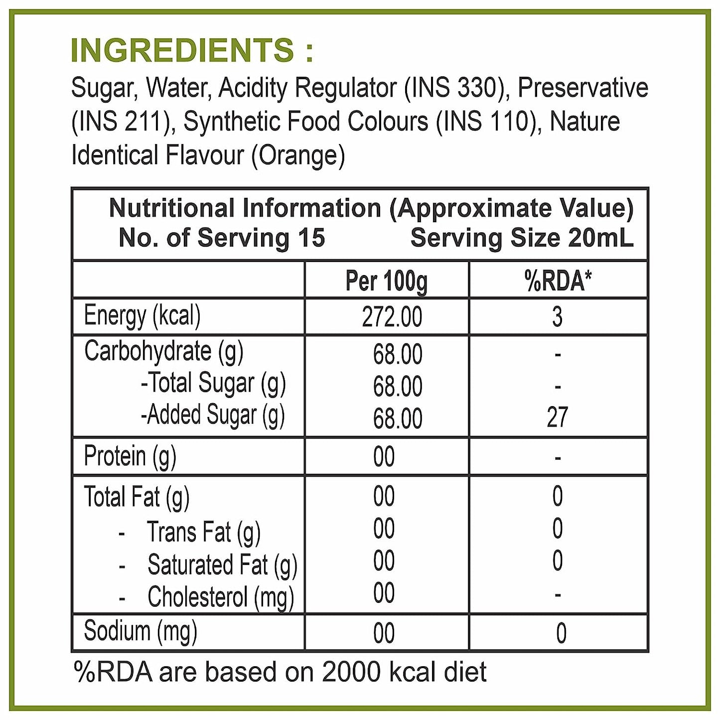 
                  
                    Fruitales Tangerine Orange Syrup 300ml
                  
                