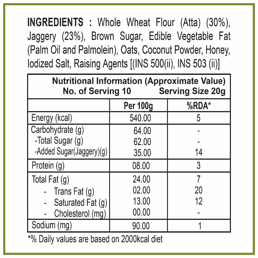
                  
                    Gur Oats Jaggery Cookies 200gm
                  
                