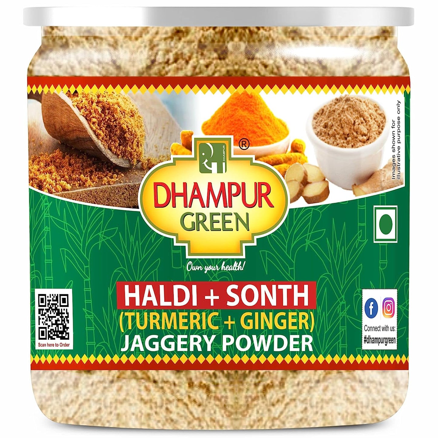 
                  
                    Dhampur Green Spiced Jaggery Powder | Natural Detox Jaggery Powder Combo, 1.1Kg
                  
                