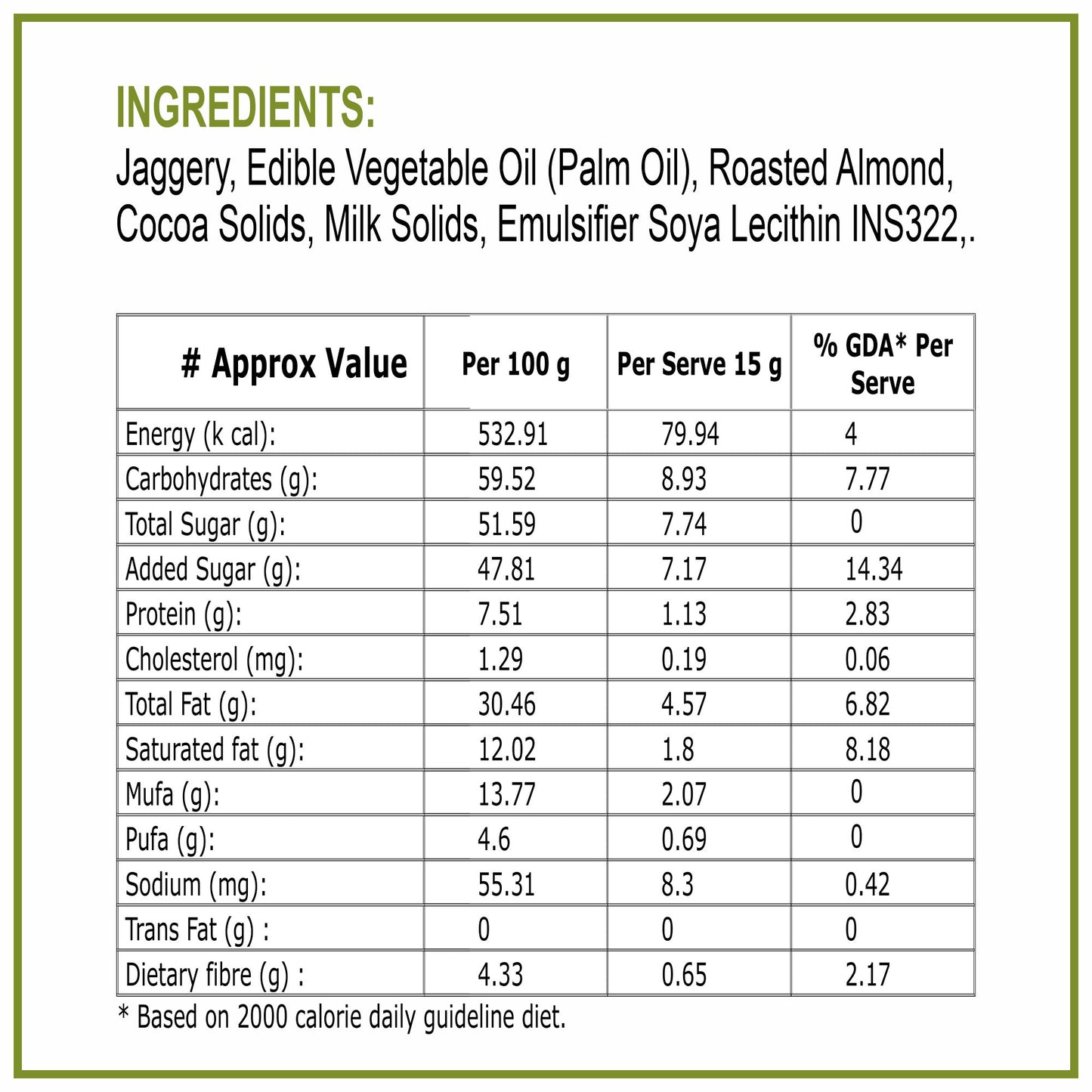 
                  
                    Almond Cocoa Spread with jaggery 300g
                  
                