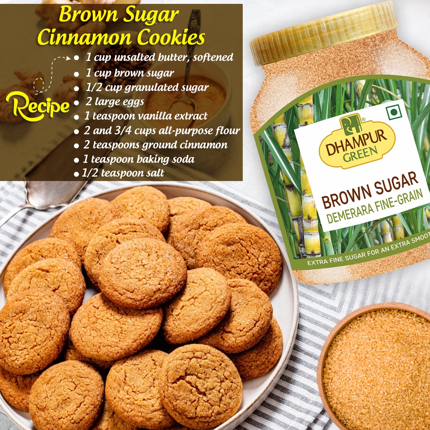 
                  
                    Demerara Brown Sugar (Fine Grain) 800g
                  
                