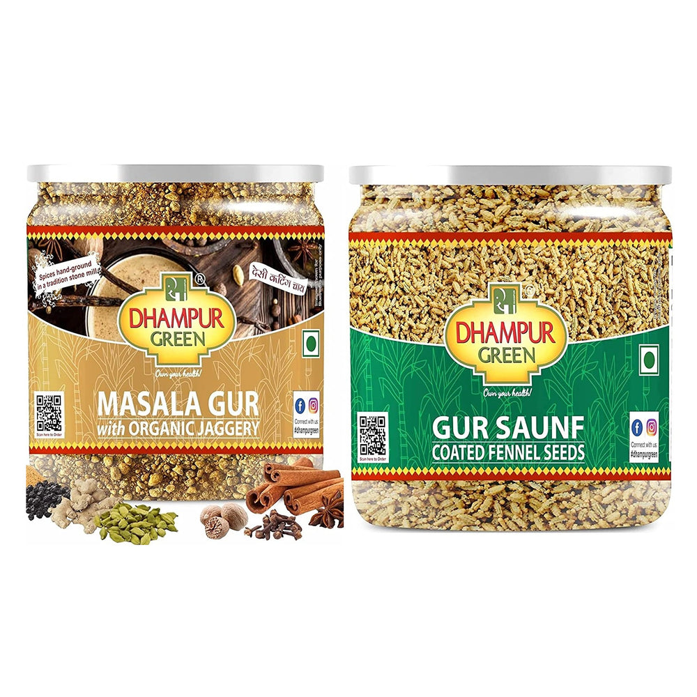 Combo Pack Masala Gur with Organic Jaggery 250g & Gur Saunf 250g