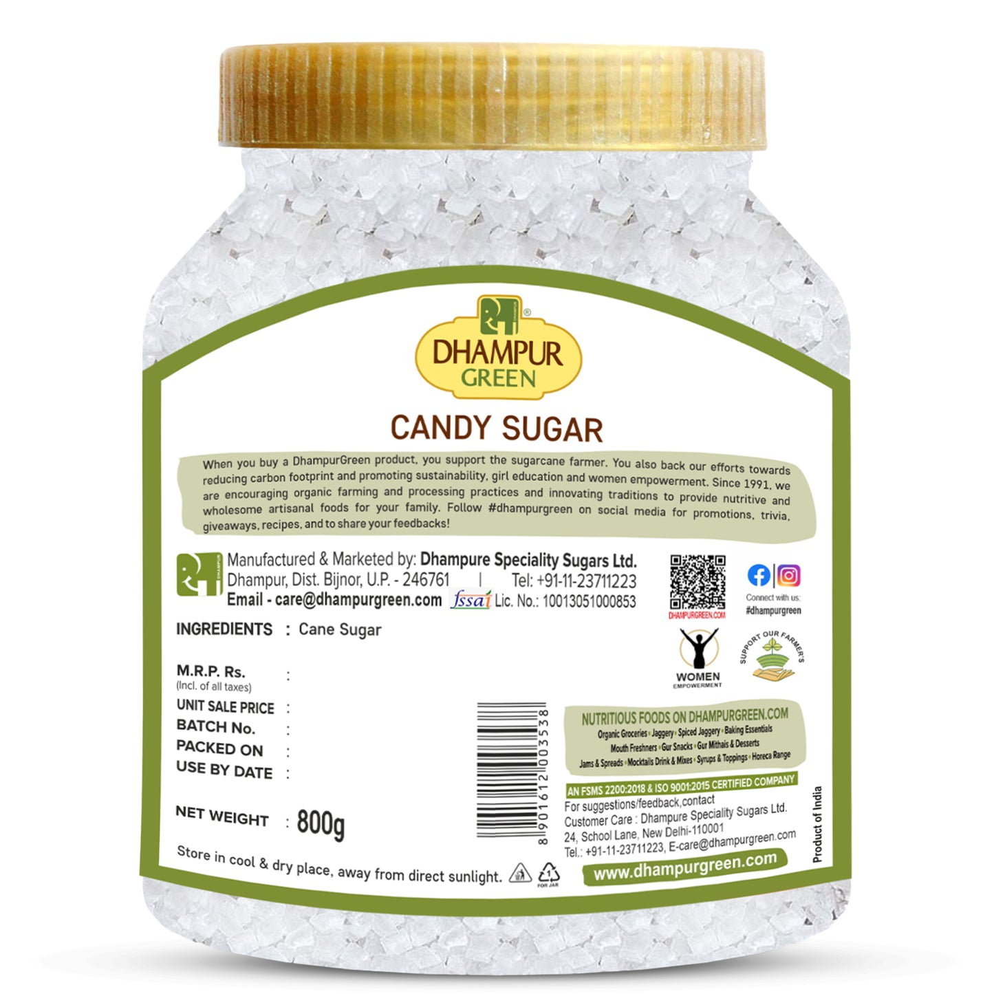 
                  
                    Candy Sugar ( Mishri ) 800g
                  
                