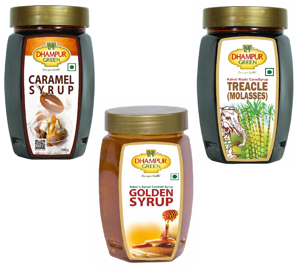 Syrups Gift Pack: Golden Molasses 500g, Caramel Molasses 500g, Treacle Molasses 500g
