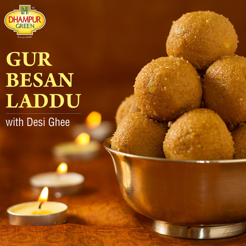 
                  
                    Gur Laddu Gift Pack: Atta Laddu 500g, Besan Laddu 500g, Gur Chana 150g
                  
                