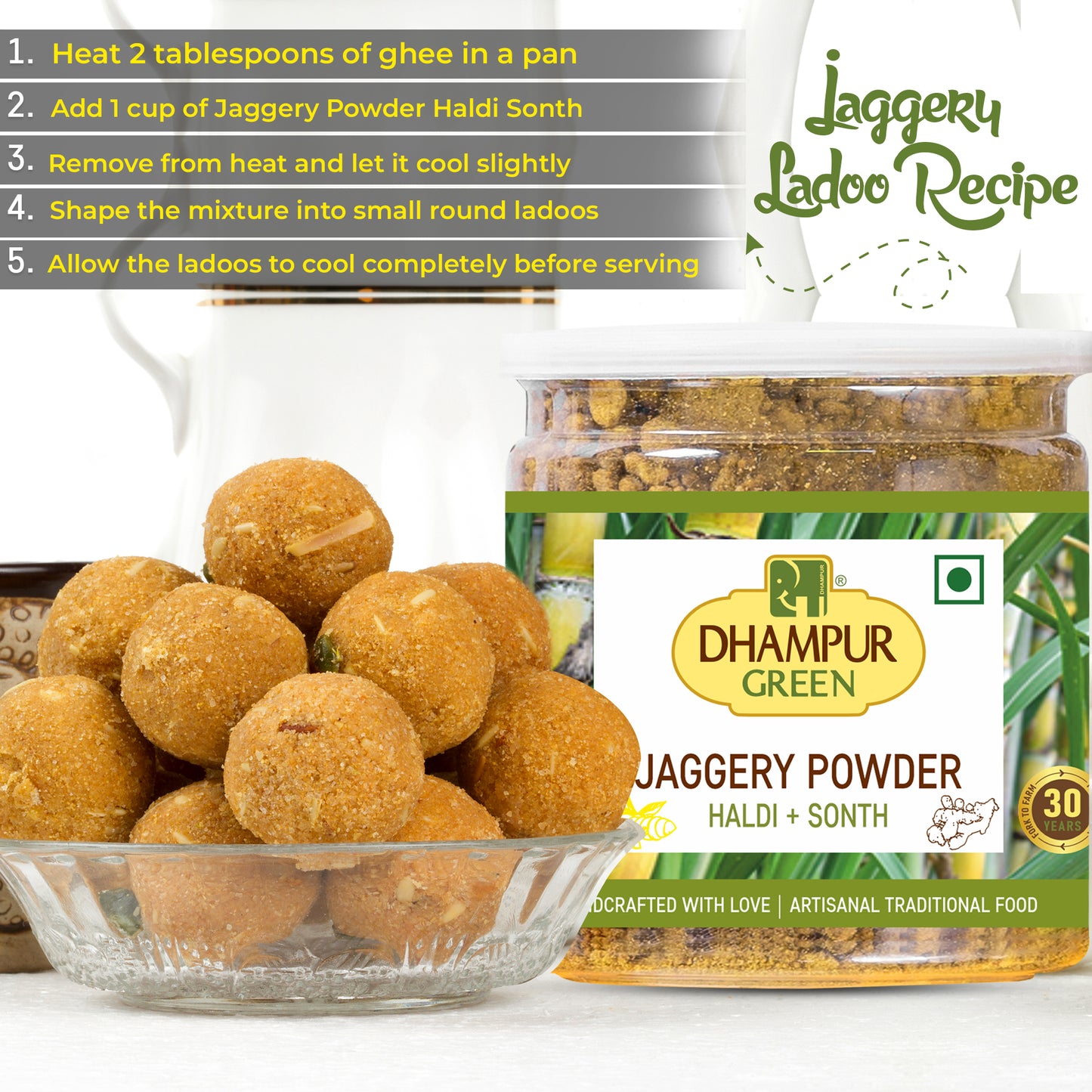 
                  
                    Haldi+Sonth (Turmeric +Ginger) Jaggery Powder 300g
                  
                