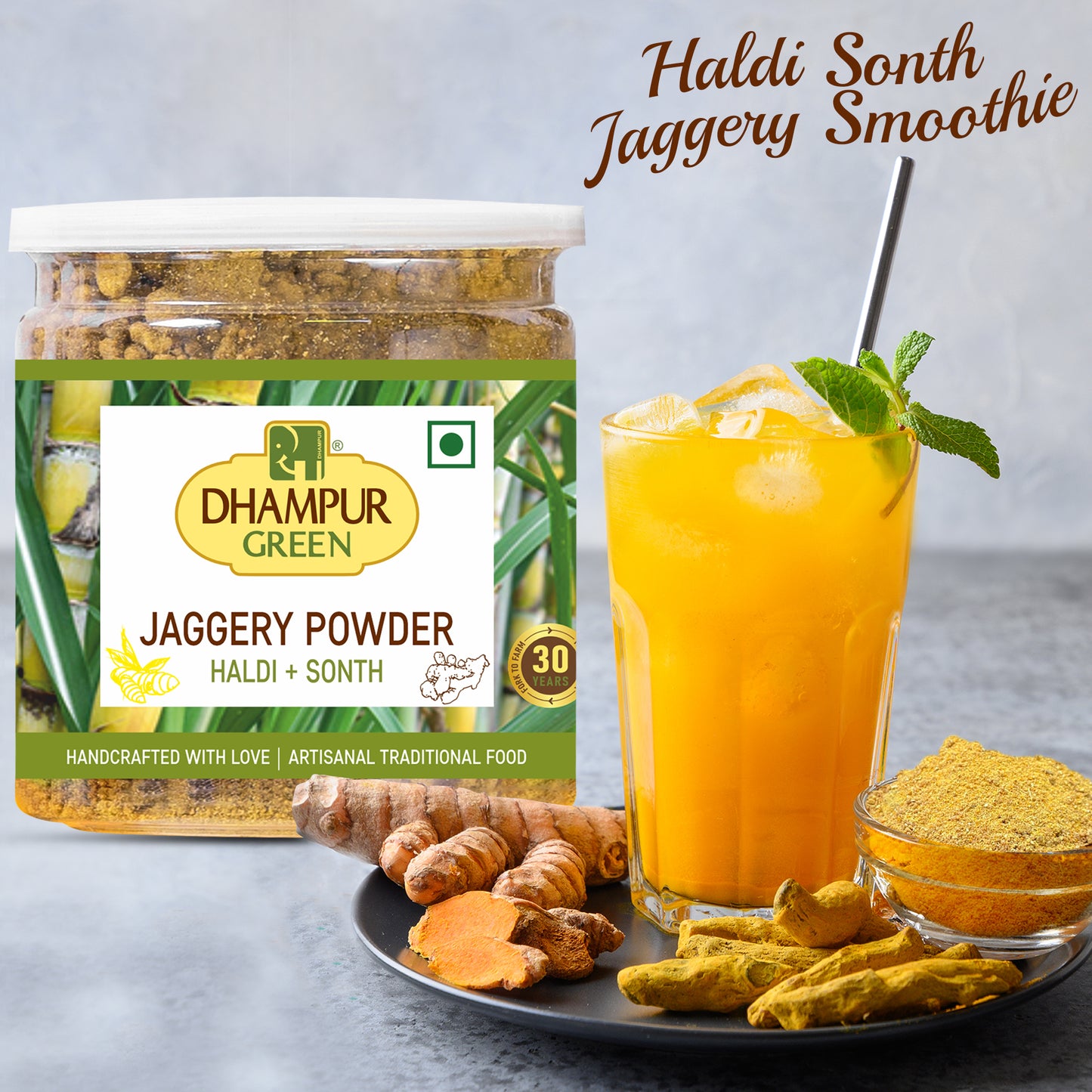 
                  
                    Haldi+Sonth (Turmeric +Ginger) Jaggery Powder 300g
                  
                