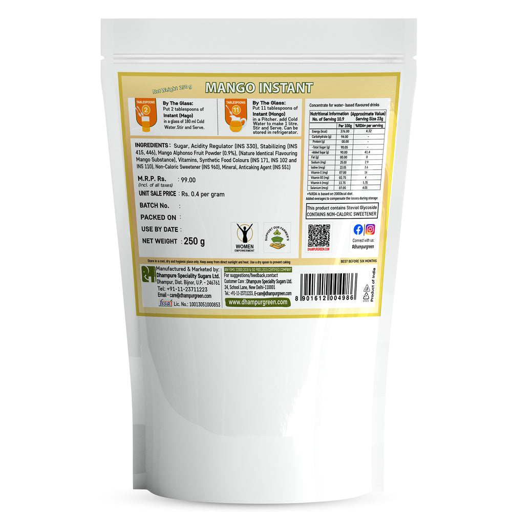
                  
                    Mango Instant Fruits Drink, 250g
                  
                