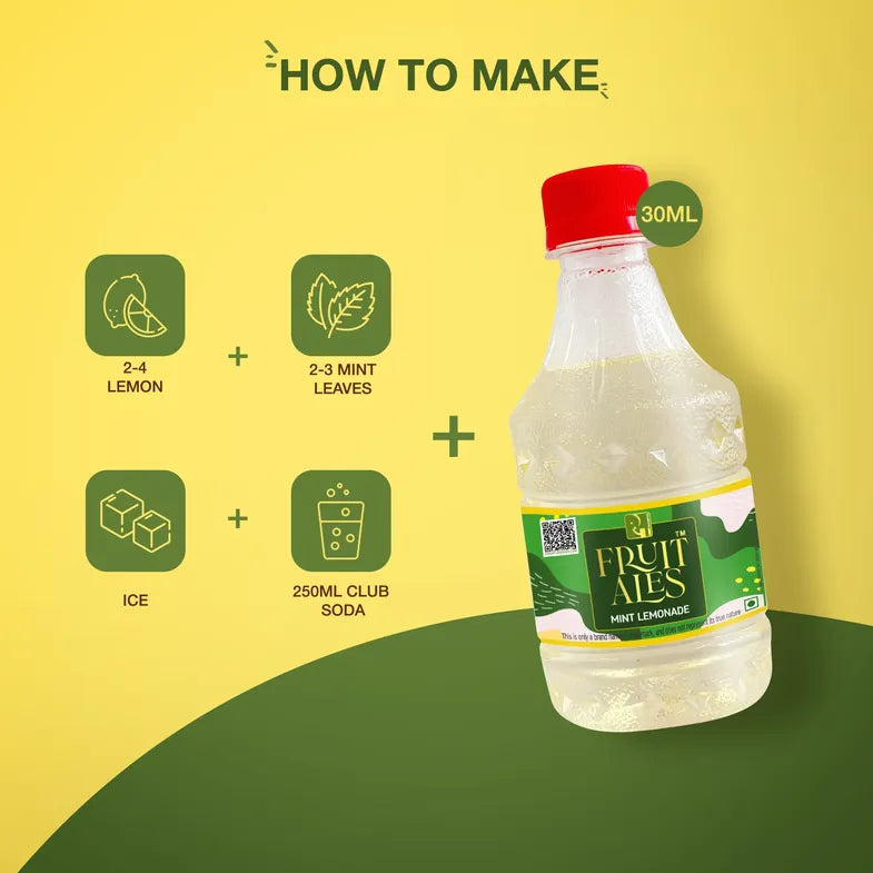 Mint lemonade Syrup 300ml - Dhampur Green
