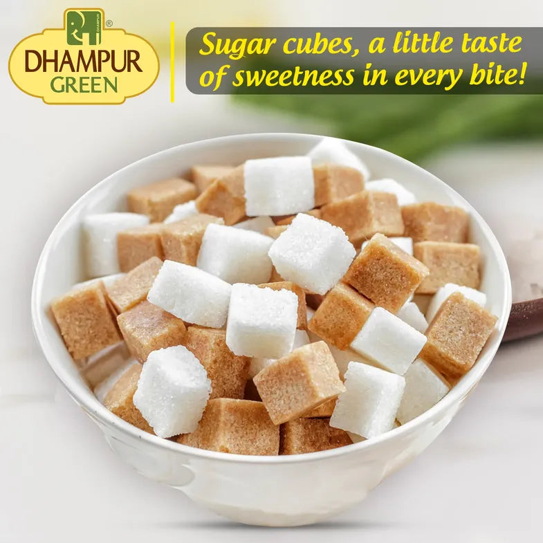 Mix Sugar Cube White & Brown, 800g – Dhampur Green