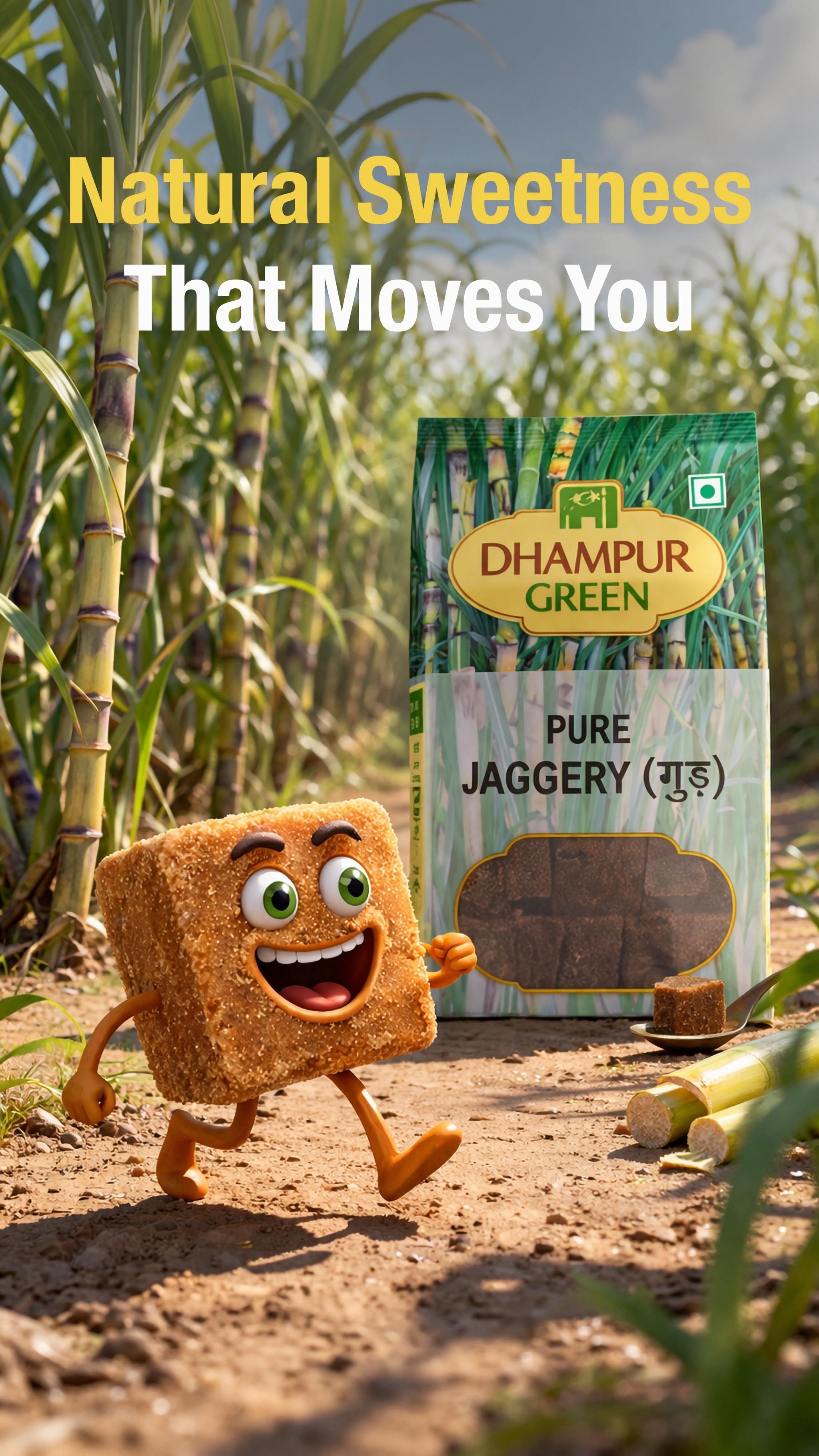 Dhampur Green Organic Jaggery - Gur