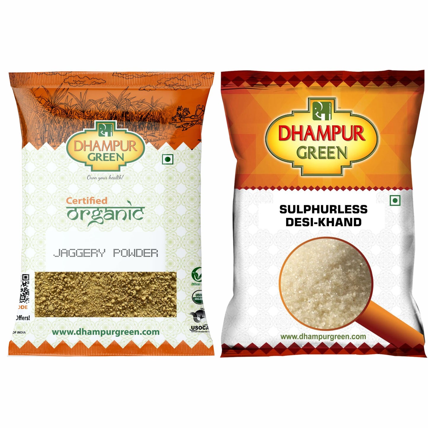 
                  
                    Organic Jaggery Powder (2x800g) & Sulphurless Desi Khand (2x1kg)
                  
                