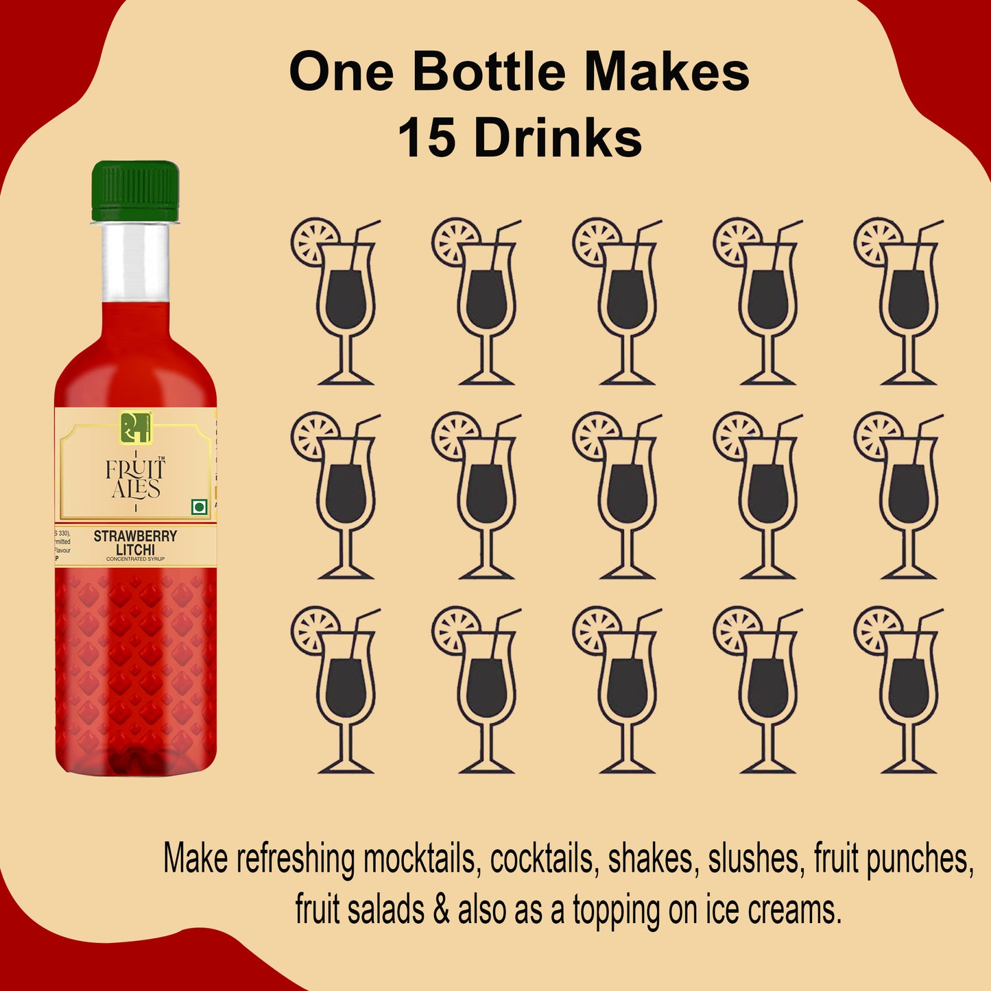 
                  
                    Fruitales Strawberry Litchi Mocktail Syrup 300ml
                  
                