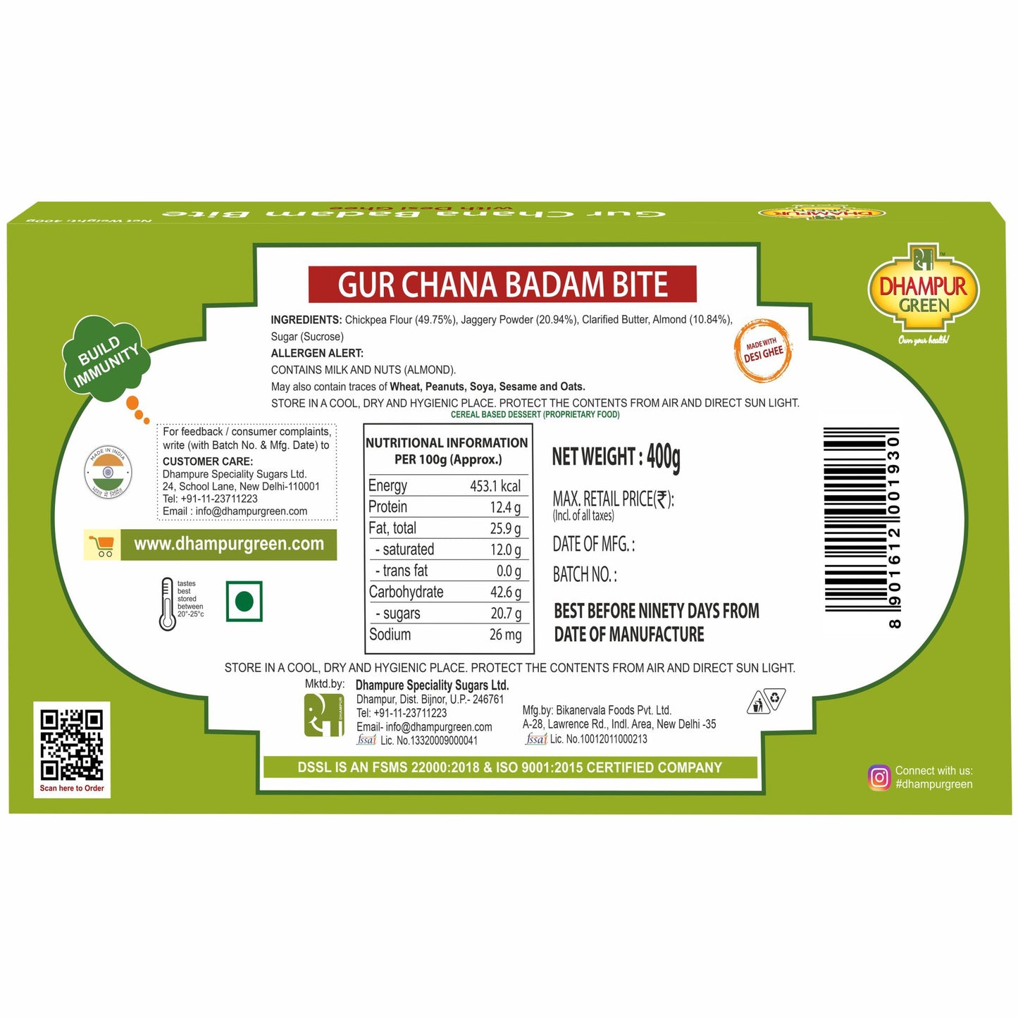 
                  
                    Gur Chana Badam Bite 400g + Gur Besan Laddu 500g
                  
                