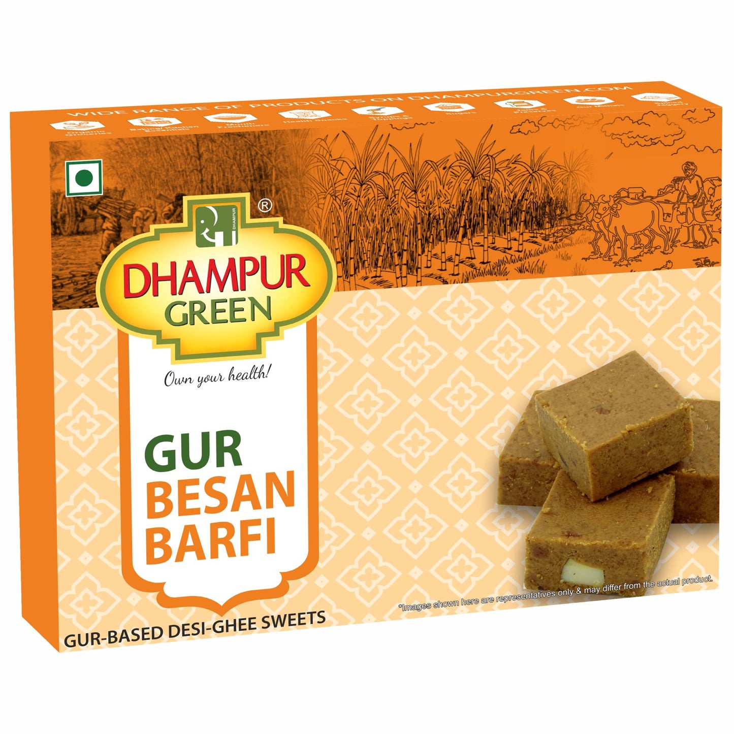 
                  
                    Gur Besan Barfi 400g Made with Kolhapuri Gur
                  
                