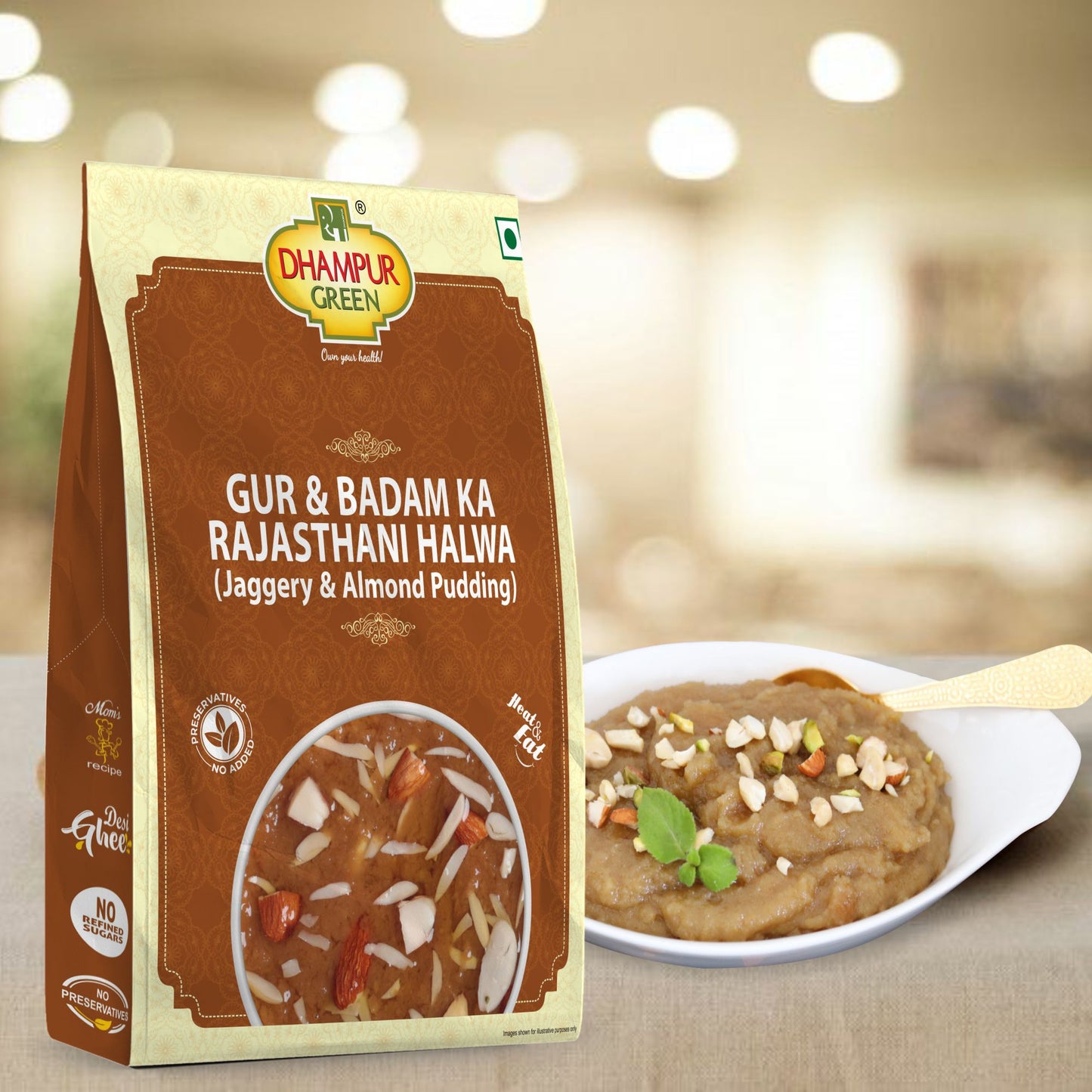 
                  
                    GUR & BADAM KA RAJASTHANI HALWA 300g
                  
                