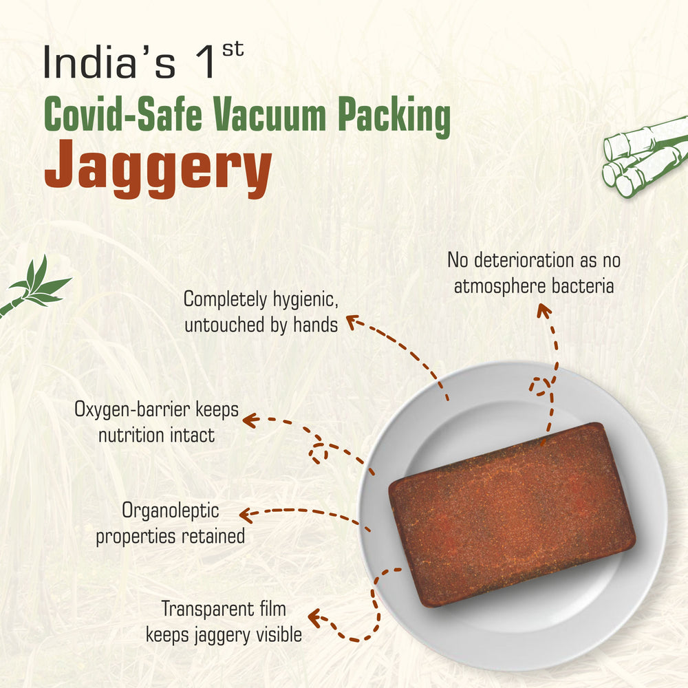
                  
                    Jaggery - COVID Safe Vacuum-Packed Gur 1kg -Kolhapuri Gur
                  
                