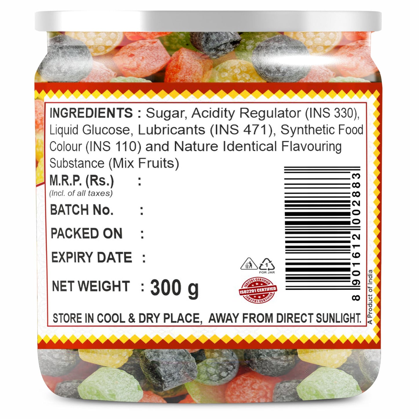 
                  
                    Mix Fruit Candies 300g
                  
                